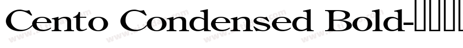 Cento Condensed Bold字体转换